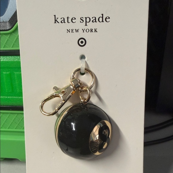 kate spade x target Black & Gold 8-Ball Keychain Charm - Picture 3 of 3